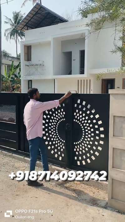 #space_saving  #by_folding_slidinggate
ഇതുപോലെയുള്ള space saving by folding sliding ഗേറ്റുകൾ premium quality ഫിനിഷിൽ നിർമ്മിക്കുവാൻ കോൺടാക്ട് ചെയ്യുവാൻ