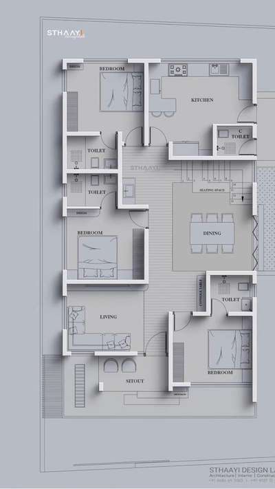 ✨ 3BHK Modern Kerala Home Plan ✨

Follow 👉👉👉 @sthaayi_design_lab

Spacious, functional, and elegant, this floor plan blends contemporary architecture with traditional Kerala comfort. Featuring:

✔️ 3 Bedrooms with attached toilets & dress area
✔️ Open dining with seating space
✔️ Stylish living + sitout area
✔️ Modern kitchen & common toilet

Perfectly designed for families who value space, style, and comfort.

📐 Designed by Sthaayi Design Lab – Kerala’s Most Followed Architecture Firm

👉 Save this plan for your dream home inspiration!

#KeralaHomeDesign #3BHKHousePlan #ModernKeralaHome #LuxuryHomeDesign #SthaayiDesignLab #HousePlans #KeralaArchitecture #DreamHome #1388