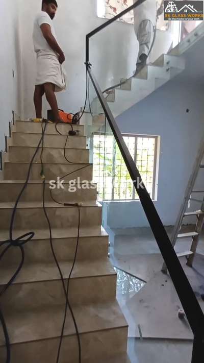 staircase handrails contact us  8943432394 #GlassHandRailStaircase #StaircaseHandRail #handrail #GlassStaircase #blackmatt #power