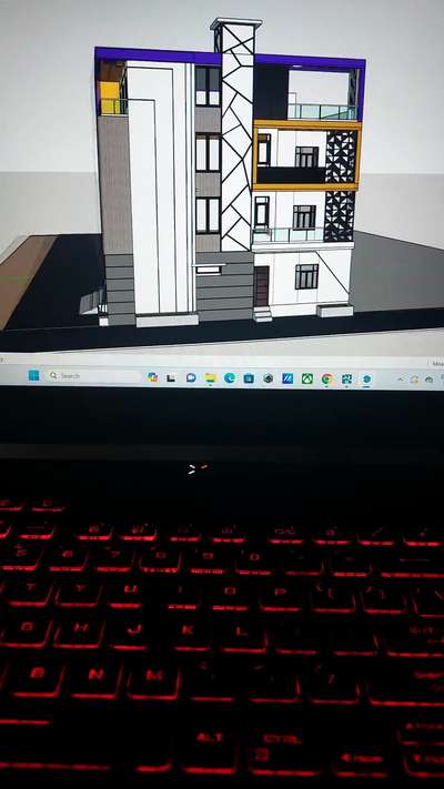 #elevation  #render3d3d  #3DPainting  #modlar  #ElevationHome  #frontElevation  #facadedesign