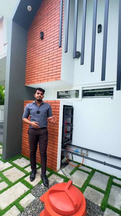 Hidden Gas cylinder storage outside.
 #tips #gascylinderstorage #storage #HouseConstruction #exteriordesigns