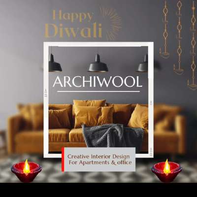 Brighten your space, elevate your spirit. Wishing you a Diwali as stylish and vibrant as your dream home.

 #archiwool #architecturaldesign #interiordecor #interiordesign #Diwali #diwalivibes 
#homeinteriordesign #kitcheninteriordesign #UniqueSpaces