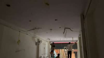 1st day of ceiling electrical work going on......