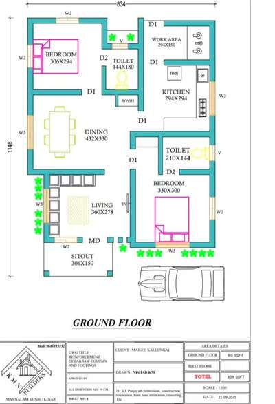 friendly budjus house plan  
site :- palappetty 
All types of construction and plan design are granted permission by KS Mart.

#kmn_ബിൽഡർസ്