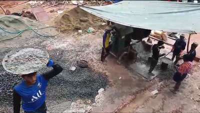 Slab concrete work