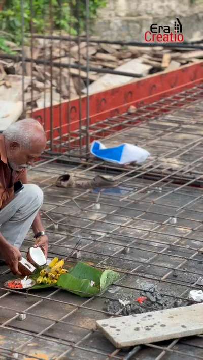 concrete day pooja 
#pooja #eracreatiodevlopers #constructionsite