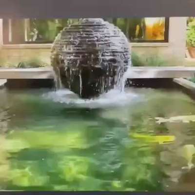 granite fountain ball for home garden decor