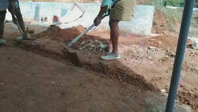 #outside kitchen floor concrete placing.