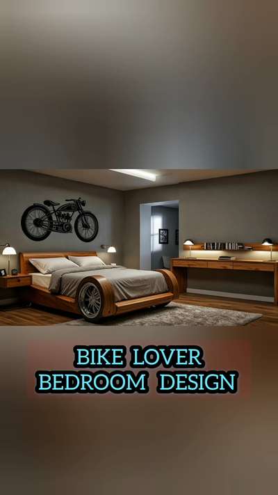 Bike Lovers bedroom design #interiordesign #modular kitchen