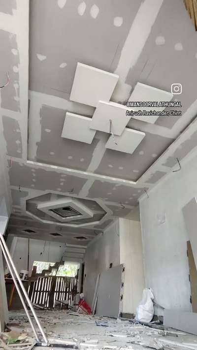#gypsum ceiling work p v c ceiling work v board pardishan work.....