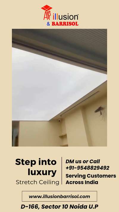 ✨ Give Your Ceiling a Makeover! ✨
Imagine walking into a room and looking up… and feeling wowed every single time. That’s the magic of a custom stretch ceiling!
💫 Stylish, modern, and made to last
💫 We serve happy customers all across India
💫 Designed to fit your taste and space perfectly
🌐 Check us out: www.illusionbarrisol.com
📍 D-166, Sector 10, Noida, U.P
#stretchceiling #interiordesigner #CeilingMakeover #StylishSpaces #ElegantInteriors #ModernDesign #HomeTransformation #CustomCeilings #LuxuryLiving #InteriorInspo #DurableDesigns #PanIndiaService #AffordableLuxury #HomeDecorGoals #CeilingDesign #InteriorStyling #ElegantHome #StylishInteriors #HomeRenovation #IllusionBarrisol #transformyourspace
