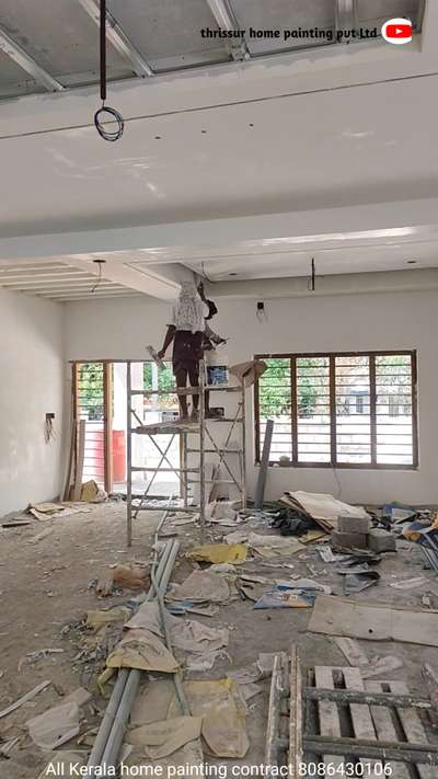 Thrissur site Puttywork processing 
 #wallputty  #wallpaiting  #homepaintingservice  #thrissur  #painter  #woodpolish