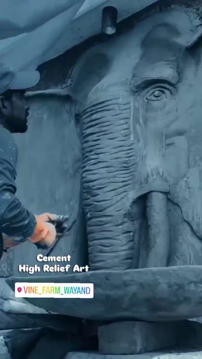 cement High Relief Art