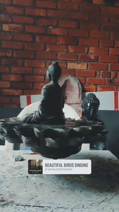 Meditation Buddha Sitting on Lotus (1feet)
