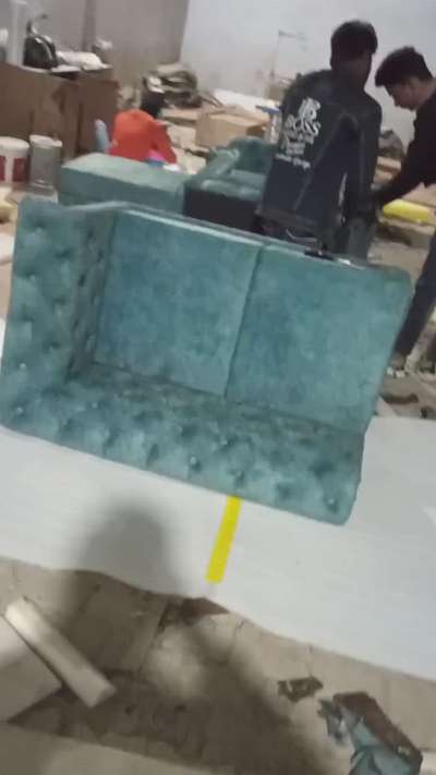 New order of Semi Chesterfield Sofa for an Architect in Faridabad under process #LUXURY_SOFA #LivingRoomSofa #LeatherSofa #lounger #NEW_SOFA #Interior_sofa #sofarepair
