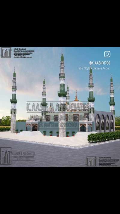 masjid design by K.Aasif and Associates. 
#structuralengineering
#civilengineering 
#architecturalvisualization
#architecturaldesign
#architect