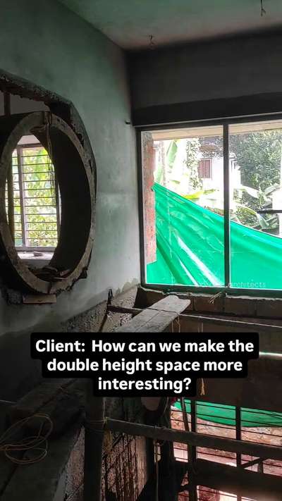 Circular bay-window 

Design Evolution:
Our client's request to highlight the dining area's double height space sparked a creative solution. We impulsively proposed a circular bay window, which transformed the space. To incorporate this feature, we rearranged the kids' bedroom layout and interiors.

The bay window proved to be a perfect fit, enhancing the space aesthetically while improving air circulation and facilitating interaction between parents and kids from common areas like the dining and kitchen. This design decision successfully merged form and function, elevating the overall ambiance of the space.

 #InteriorDesigner #baywindow #diningarea #kidsroominterior #architecturedesigns #HouseDesigns #Architecture #wpcwork
