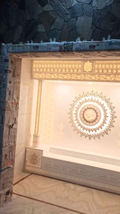 # # Customized Backlight Corian Mandir  # # 9711785151##