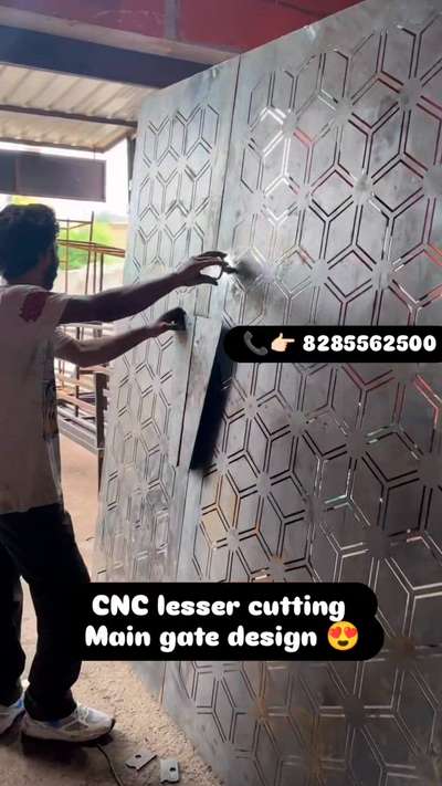 Main gate design ⭐⭐⭐⭐⭐ safety entrance door 🚪😍 modern design welding ke kaam ke liye sampark kare 🤝
 Bismillahfabrication welding work 🙏
. 
.
.
.
.
.
.
#kolohindi  #kolodelhi  #kolonoida  #noidainterior  #noidarealty  #BalconyGarden  #steelrailing  #railingminimalis  #GlassBalconyRailing  #railingdesign  #StainlessSteelBalconyRailing  #railing  #railingstainlessteel  #steelwork  #steelworks  #gateDesign  #InteriorDesigner  #intriordesign  #intriorstyling  #welder_house  #weldinglife  #DoubleDoor  #bismillahsteelfabricationweldingwork  #exploremore  #virelvideo  #virelreels  #kolotrendingvideo  #kolotrendingpost  #kolotrendreels  #kolotrends  #kolotrending  #kolotrend  #koloviral