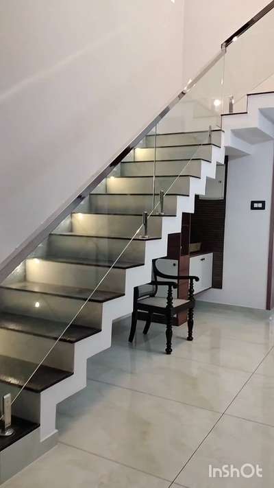 toughened glass hand rail  #GlassHandRailStaircase  #GlassStaircase  #glassworks  #steelwork  #mssteelfabrications