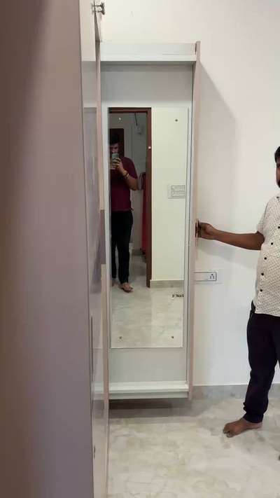 Slider wardrobe with mirror  #swastik interior
