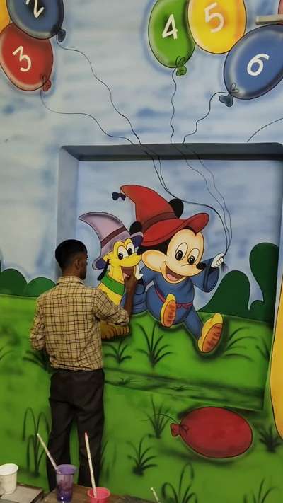 pre school Cartoon painting 🎨🖌️

 #WallPainting  #cartoonpainting  #WallDecors  #wallart  #artwork  #wallartwork  #artists #WallDesigns #preschool
