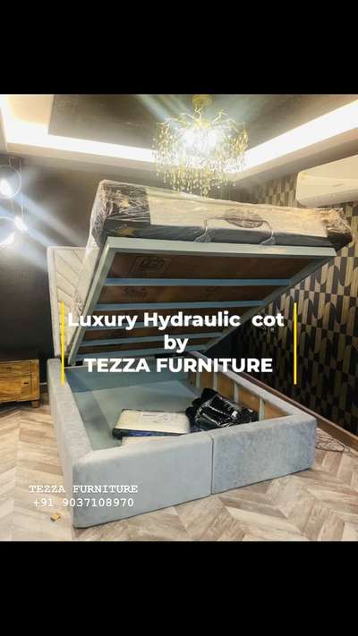 LUXURY hydraulic cot by TEZZA FURNITURE  
 #spacesavingfurniture  #spacesavingbed  #KeralaStyleHouse  #keralahomeplans  #keralaarchitectures