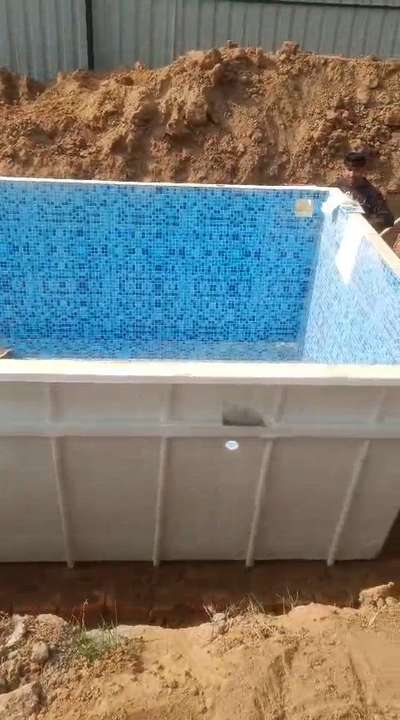 Installation of Skimmer based FRP Swimming Pool size 9.5x20x4.5