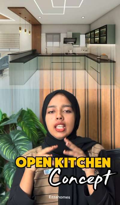 Open Kitchen Concept 

Key features:
- Visibility and interaction
- Enhanced socializing
- Space optimization
- Modern aesthetic with sleek design

#ezzahomes #modularkitchen #openkitchen #InteriorDesigner