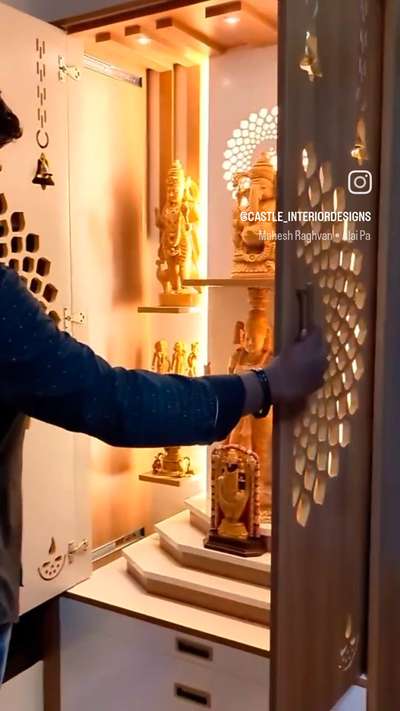 Pooja unit 
size 100cm × 210 cm 




 #poojaunit #InteriorDesigner #poojaroomdesign #Poojaroom #trivandram #KeralaStyleHouse