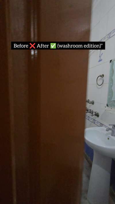 Before ❌ After ✅ (washroom edition) 
 #BathroomDesigns  #BathroomRenovation  #InteriorDesigner  #BathroomIdeas  #BathroomTIles