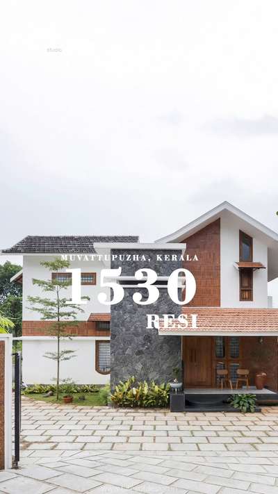 Project name: 1530 Resi
Built-up area: 2500 sqft
Site area: 9.14 cent
Location: Muvattupuzha, Kerala
Typology: Residential
Visuals: @spiritwallstudio