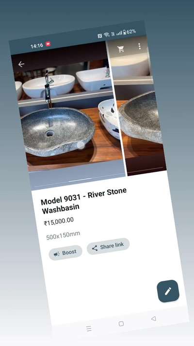 River Stone
origin: Indonesia
Discounted price 13900/- ##architecture #residence #architectural #architectural_design #designindia #designkerala #arch #designinspiration #architecture_lovers #buildofy #contemporarydesign #keralaarchitecture #keralatradionalarchitecture #kerala #architectureporn ##architectureanddesign #tropical #tropicaldesign #tropicalvibes ##archigram #tropicalspace #landscape #architect #designtrends #archdaily #instagram #instagood #instareels #reels#aquant #onyxmarble #stonewashbasin #FlooringTiles #walltiles #GraniteFloors #lapothra_tiles#aquant #onyxmarble #stonewashbasin#stonewash #ncrazebathware #riverstonewashbasin #biancaonyx #travertinemarble #concretewashbasin #aquant #honeyonyxmarble #importedwashbasin #EWC #wallhungtoilet #wallhungewc #onepiececloset #onepieceewc Aquant#rakceramics #fullbodytiles #interiordesign #opula #walltilesdesign #lapotra #floortiles #AGL #architecture #simero #spera #ceratiles #GVT #granite #kitchenslab