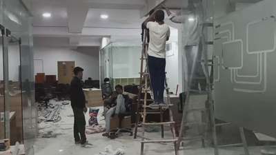 gypsum partition or glass partition installation service