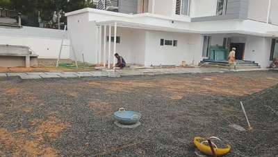 banglore stone 2*2 work going on client Mr. abdulkhader Aluva. contact abiya garden for landscaping