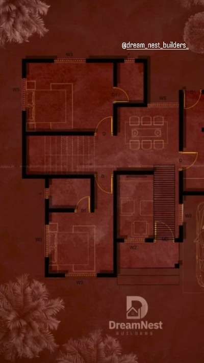 Well-planned ground floor house layout rendering focused on simplicity, comfort, and practical daily living.
.
.
.

DreamNest Builders
Kodungallur, Thrissur, kerala
PIN - 680664
www.dreamnestbuilders.in 
@dream_nest_builders_ 
.
.
.

#construction #3d #homemade #dreamhomes #renovation