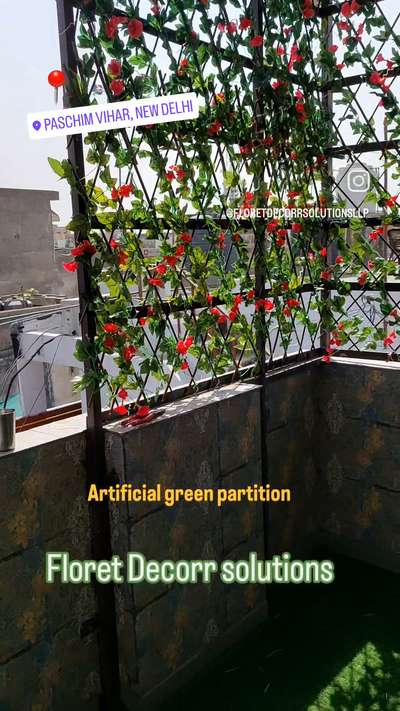 Create partition in artificial green with Floret Decorr Solutions..

#trending #viral #Reels #video #terrace #greencaplandscape #green_wall