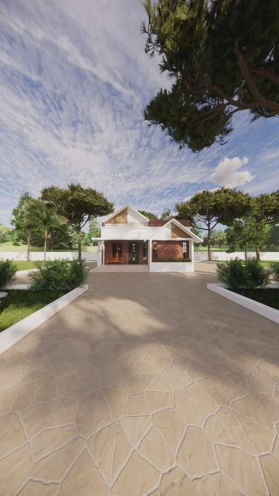 exterior designing for vishnu @ thoravoor