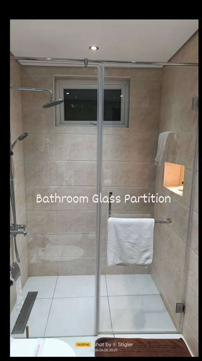 Bathroom glass Partition ✨
 #GlassDoors 
 #bathroompartition 
 #fixedglass 
#Kannur