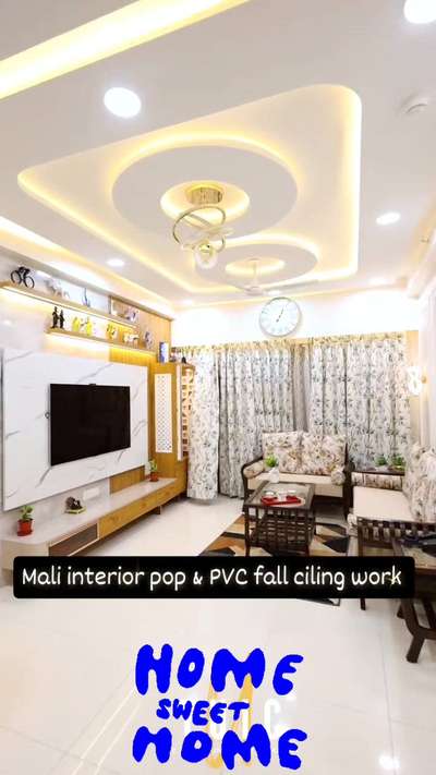 New pop fall ciling work 
 #popcontractor  #PVCFalseCeiling  #InteriorDesigner  #HomeDecor