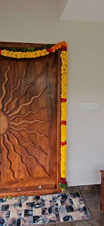 Favorite Part of the 🏠 Teakwood Door 
Crafted for Happiness  #FrontDoor  #Simplestyle  #HouseConstruction  #buildersinkerala  #TeakWoodDoors