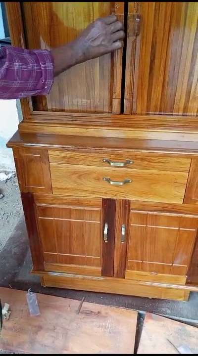 pooja unit teak wood