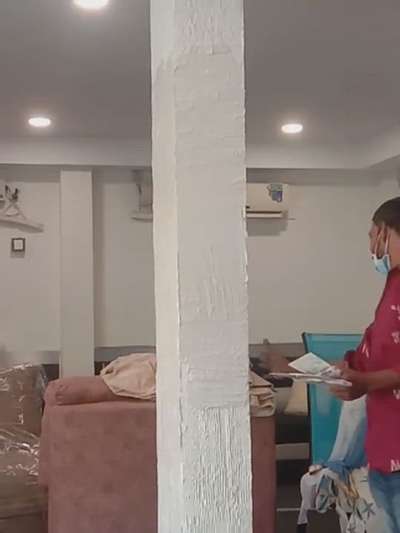 cool plastering base coat work.
