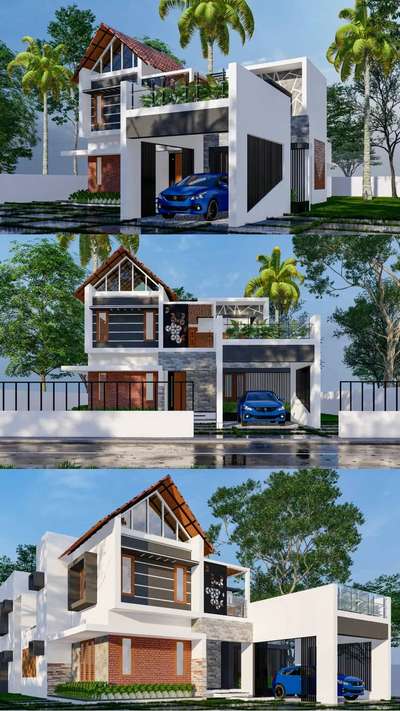 4BHK residence 
#frontelevationdesign 
 #exteriordesigns 
#frontelevation3d 
#frontview