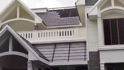ceramic tile roofing work  #ceramic  #roofing  #welding #KeralaStyleHouse #home  #HouseDesigns #beauty #