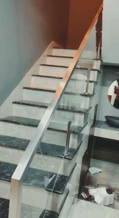 newe work steel 7356848552 #GlassBalconyRailing  #GlassHandRailStaircase #laxuary #premiumproduct #premium #HomeDecor #instahome  #besthome   #StaircaseHandRail #GlassStaircase  #50LakhHouse