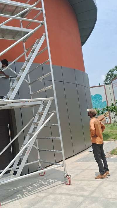 ib glass aluminum work #AluminiumWindows #HPL #acp_cladding #gurugram