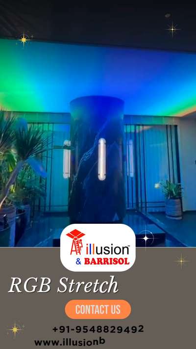 🌌 Why settle for just one look when your ceiling can do it all?
With RGB Stretch Ceilings, your room transforms to match your mood — soft and cozy for relaxing nights, or bold and colorful for those party vibes. ✨

💡 What makes it special:
✔ Change colors anytime with smart LED control
✔ Sleek, modern finish that elevates your interiors
✔ Strong, waterproof, and built to last

It’s not just a ceiling — it’s your mood, your style, your story in lights. 🌈💫
#StretchCeiling #RGBDesign #CreativeSpaces #IllusionAndBarrisol #EveryCornerMatters #CreativeInteriors #stretchceilingwallpaper #stretchceilingledlights #interiordesign #PanIndiaServiceAvailable #homedecore #ceilingdesign #luxuryinteriors #transformyourspace