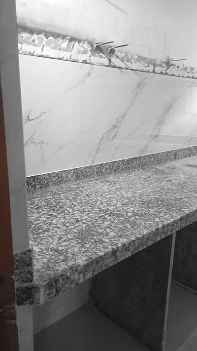 #fully granite counter and tiles Wall Work 👷🦁💪