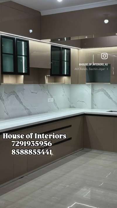 Modular Kitchen crafted by House of Interiors @ Nilaya Greens Ghaziabad. Kitchen price starts @ 900/sqft #ModularKitchen  #ghaziabad  #InteriorDesigner